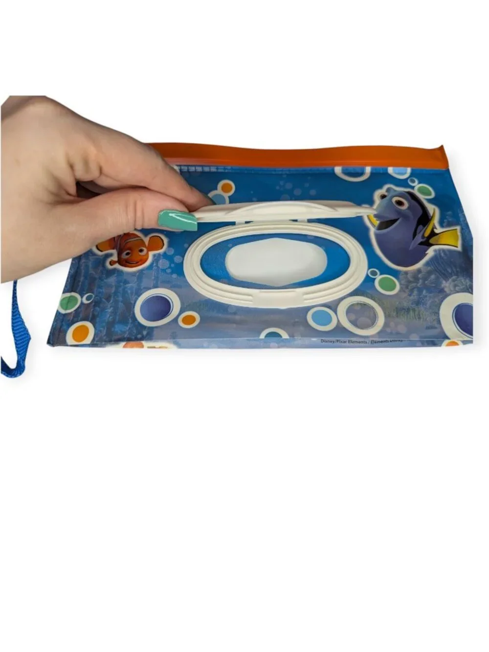 Huggies Disney Finding Dory Wet Wipe Clutch & Clean Reusable Pouchw/Travel Strap